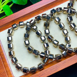 Pyrite Chalcopyrite Cube Bracelet Reiki Healing Stone Jewelry