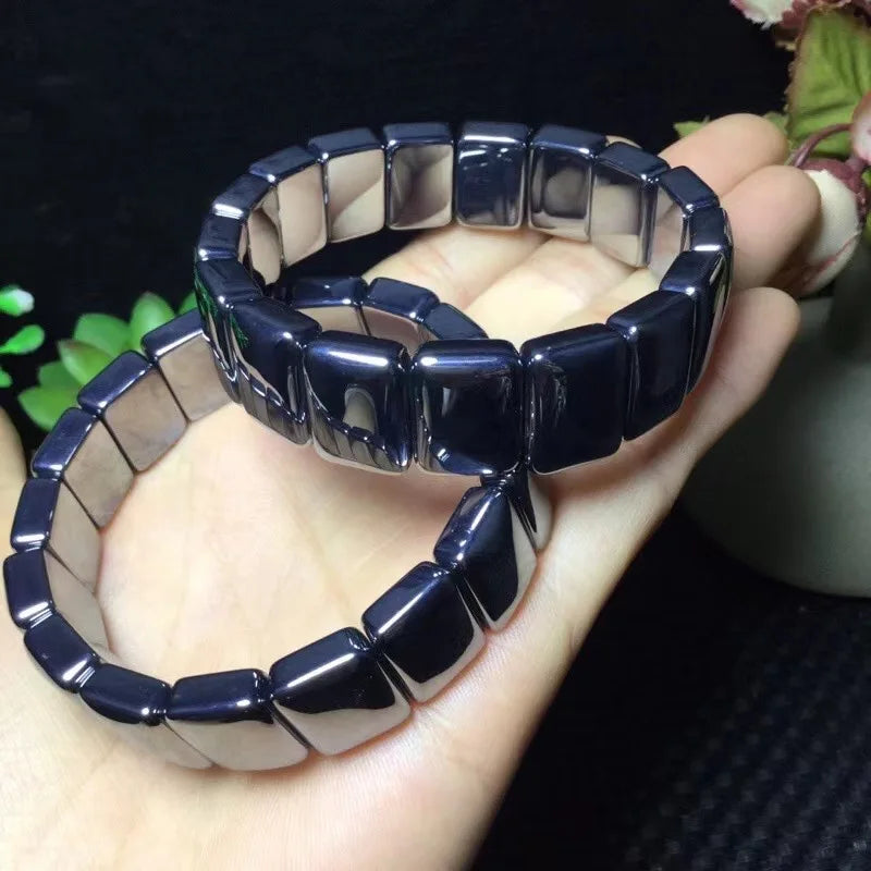 Fengbaowu Terahertz THz Bracelet Square Beads Hand Bangle Jewelry Gift