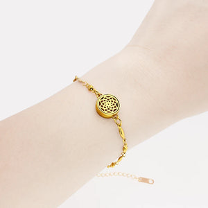 12mm Stainless Steel Oil Diffuser Glass Locket Bracelet