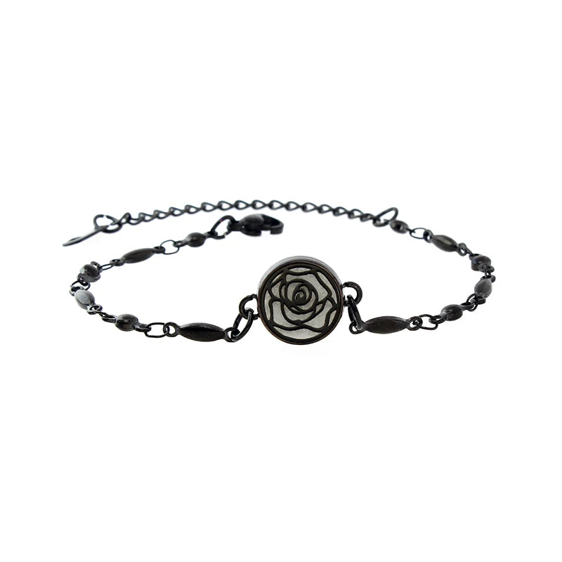 Stainless Steel Oil Diffuser Glass Locket Bracelet