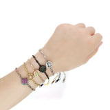 Stainless Steel Oil Diffuser Glass Locket Bracelet