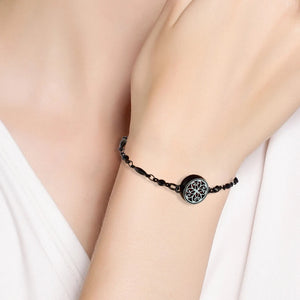 Stainless Steel Oil Diffuser Glass Locket Bracelet