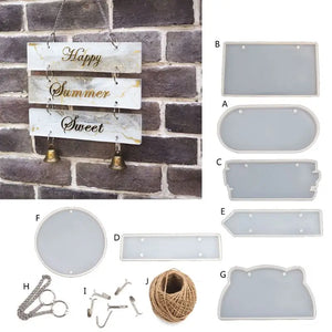 1 Pc Clear Silicone Welcome Sign Epoxy Resin Mold DIY Door Plate Crafts Tools