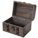High Wooden Jewelry Storage Box Organizer Holder With Lock