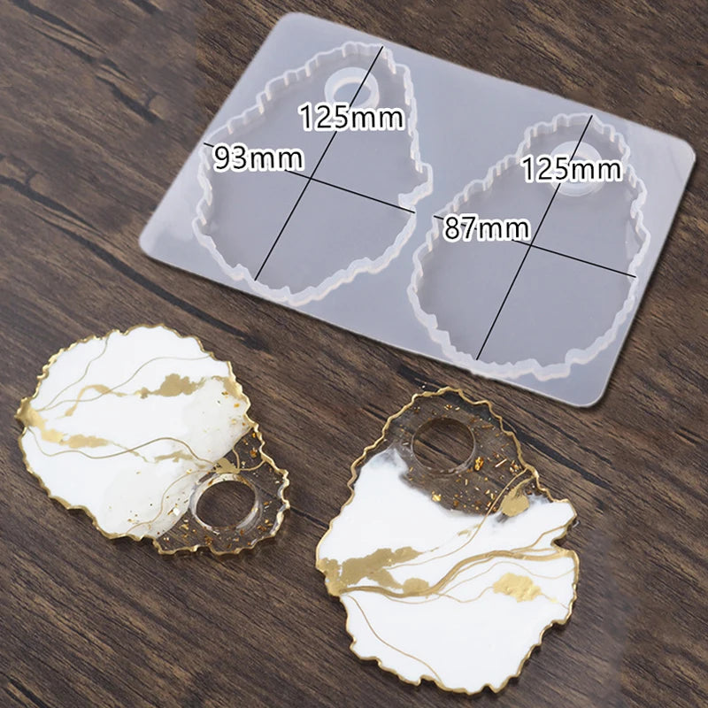 Irregular Makeup Tray Plate Silicone Mold for Mirror Resin Casting