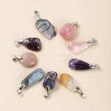 Natural Healing Stone Polishing Crystal Pendant for Jewelry Making