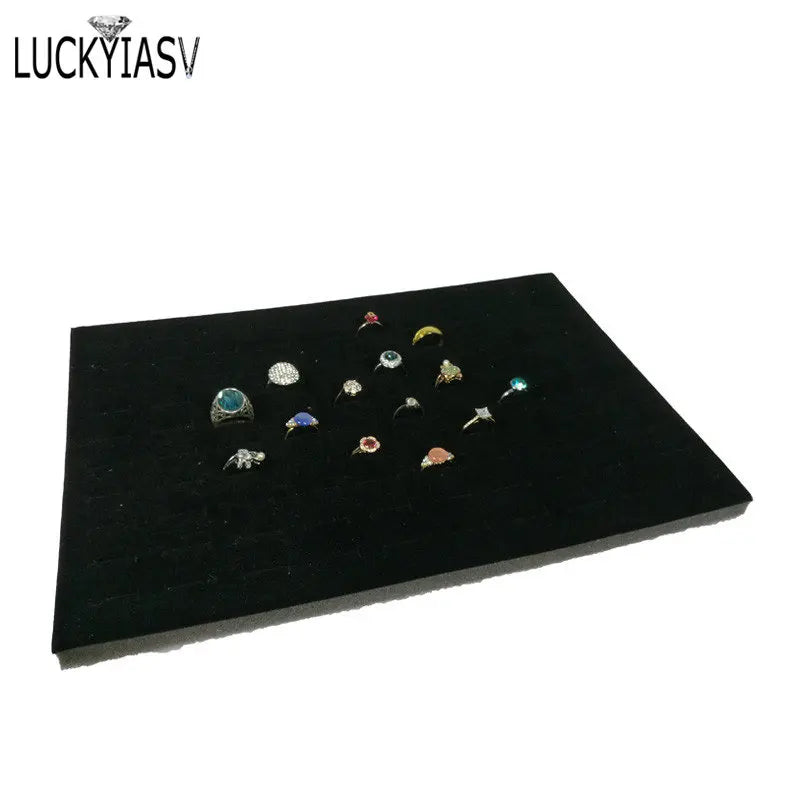 Jewelry Foam Tray Grey/Black Velvet Jewellery Inserts Liner