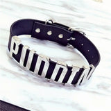 1 Pc Letter Adjustable PUDDIN Leather Necklace For Women