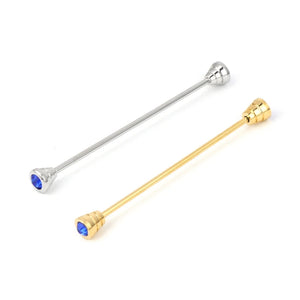 Mens Shirt Collar Pin Necktie Tie Clip Clasp Brooch Bar Barbell Lapel Stick