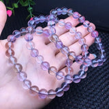 Natural Amethyst Citrine Ametrine Bracelet Round Bead Crystal