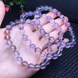 Natural Amethyst Citrine Ametrine Bracelet Round Bead Crystal