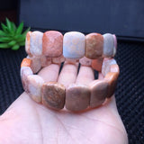Natural Coral Jade Chrysanthemum Stone Bracelet Crystal Healing Stone