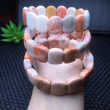 Natural Coral Jade Chrysanthemum Stone Bracelet Crystal Healing Stone