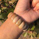 Natural Coral Jade Chrysanthemum Stone Bracelet Bangle Crystal Healing