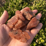 Natural Sunstone Raw Stone Gravel DIY Bracelet Pendant Home Decoration