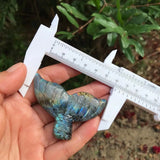 Labradorite Crystal Mermaid Tail Statue Home Decor