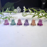 1 Pc Rainbow Fluorite Carved Cattle Cow Pendant for Jewelry Making