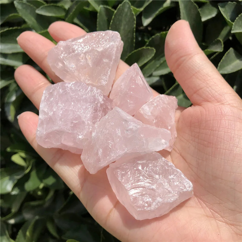 Natural Rose Quartz Rough Stone Raw Mineral Specimen Crystal Reiki Healing Stone