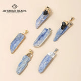 Natural Rough Kyanite Stone Pendant for Jewelry Making