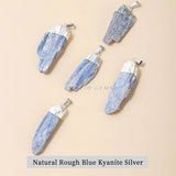 Natural Rough Kyanite Stone Pendant for Jewelry Making