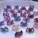 Natural Stone Rainbow Fluorite Carved Bat Crystal Craft Home Decoration Gift