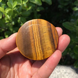 1 Pc Tiger Eye Sun & Moon Face Home Decoration Carved Craft Gift