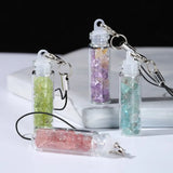 Natural Tourmaline Apatite Gravel Chips Wishing Bottle Charms
