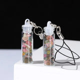 Natural Tourmaline Apatite Gravel Chips Wishing Bottle Charms