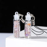 Natural Tourmaline Apatite Gravel Chips Wishing Bottle Charms