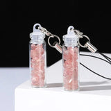 Natural Tourmaline Apatite Gravel Chips Wishing Bottle Charms