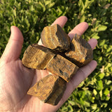 Tiger Eye Raw Stone Mineral Specimen Crystal Reiki Healing Ornament