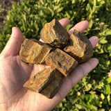 Tiger Eye Raw Stone Mineral Specimen Crystal Reiki Healing Ornament