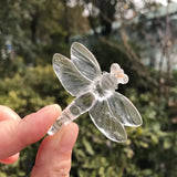 Natural Stone Dragonfly Carved Animal Crystal Craft Home Decoration Ornament