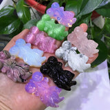 1 Pc Natural Stone Goldfish Carved Animal Crystal Craft Decoration Ornament