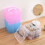 3 Tier Removable Clear Plastic Jewellery Storage Box
