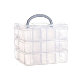 3 Tier Removable Clear Plastic Jewellery Storage Box