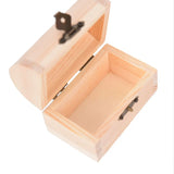 Vintage Wooden Treasure Chest Jewelry Storage Box