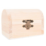 Vintage Wooden Treasure Chest Jewelry Storage Box