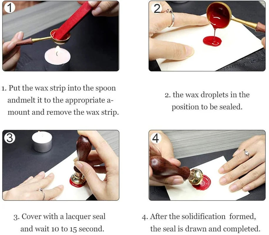 1 Pc Wax Seal Stamp Vintage Retro Sealing Stamp