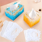 Rectangle Hollow Pattern Tissue Box Jewelry Storage Silicone Mold DIY Crafts