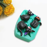 3D Three Cats Keychain Pendant Mould for DIY Resin Jewellery Making