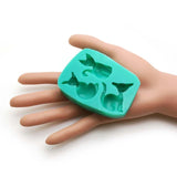 3D Three Cats Keychain Pendant Mould for DIY Resin Jewellery Making