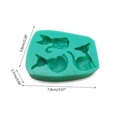 3D Three Cats Keychain Pendant Mould for DIY Resin Jewellery Making