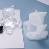 Resin Crystal Epoxy Mold 3D Bear Phone Holder Silicone Mould