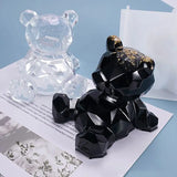Resin Crystal Epoxy Mold 3D Bear Phone Holder Silicone Mould