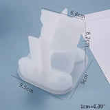 Resin Crystal Epoxy Mold 3D Bear Phone Holder Silicone Mould
