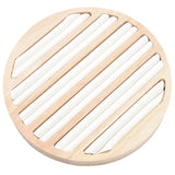 Wooden Round Ring Holder Display Tray Jewelry Showcase