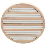 Wooden Round Ring Holder Display Tray Jewelry Showcase