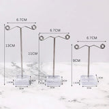 Mini Metal Earring Holder Acrylic Hook Hanger Counter Box Jewelry Storage Bag