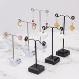 Mini Metal Earring Holder Acrylic Hook Hanger Counter Box Jewelry Storage Bag